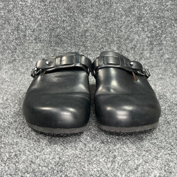 Papillio By Birkenstock Dana Wedge Clogs Women's 8 Black Leather Slip On Sandals - Picture 2 of 13